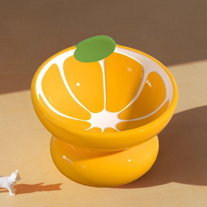 Tilted Ceramic Cat Bowl – No Spill