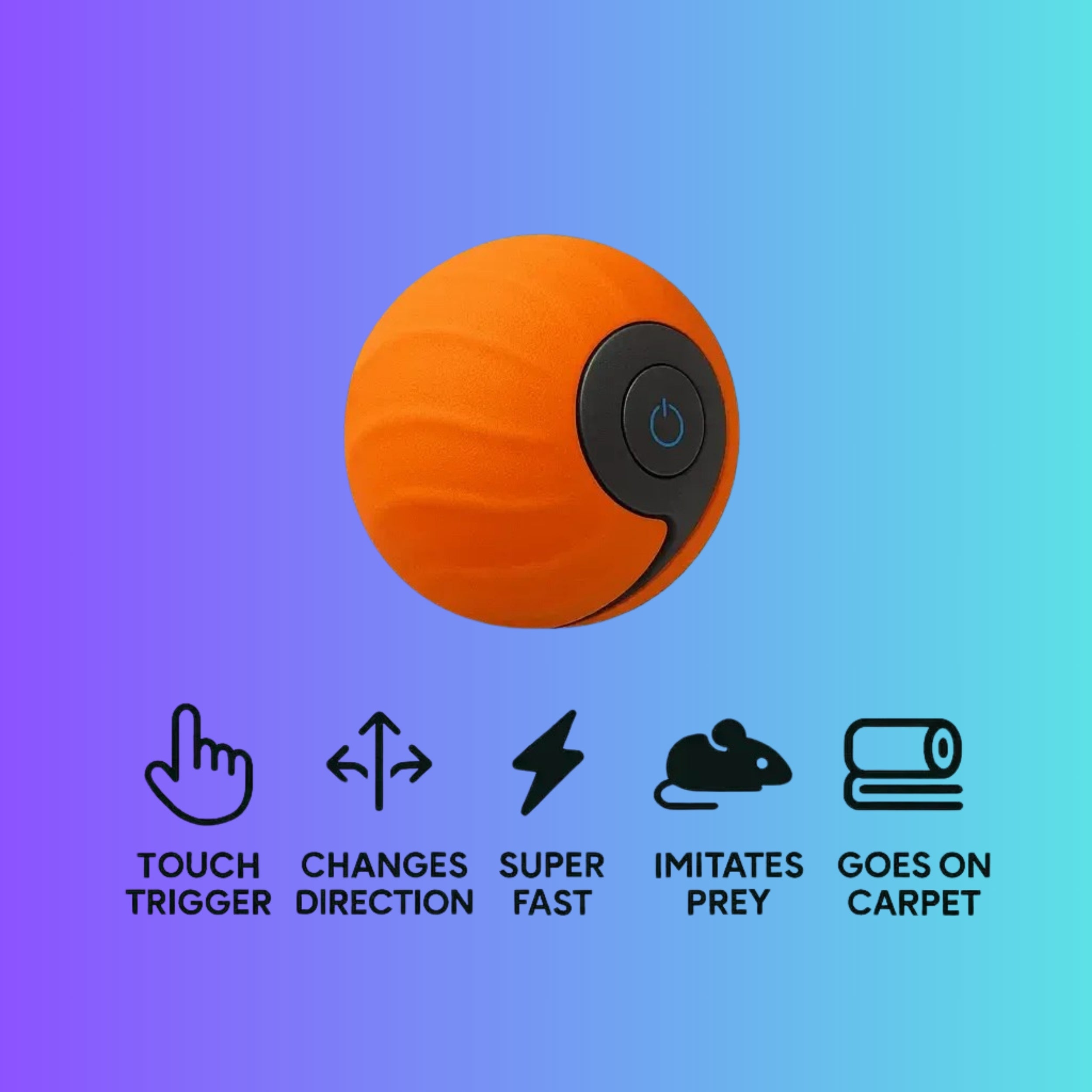 Pawsome Chaser – Smart Interactive Cat Toy Ball | Automatic Rolling, USB Rechargeable, Boredom Buster