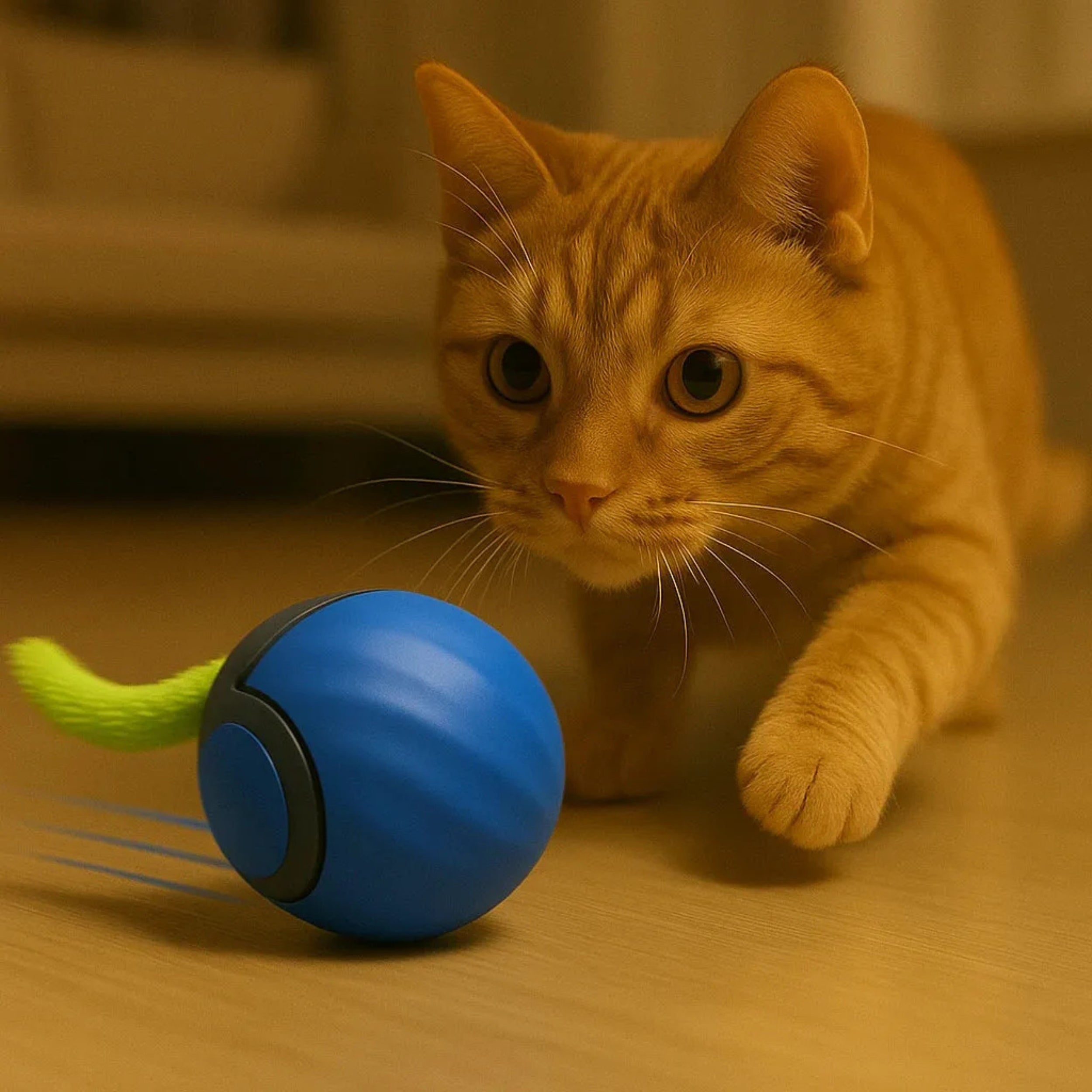 Pawsome Chaser – Smart Interactive Cat Toy Ball | Automatic Rolling, USB Rechargeable, Boredom Buster