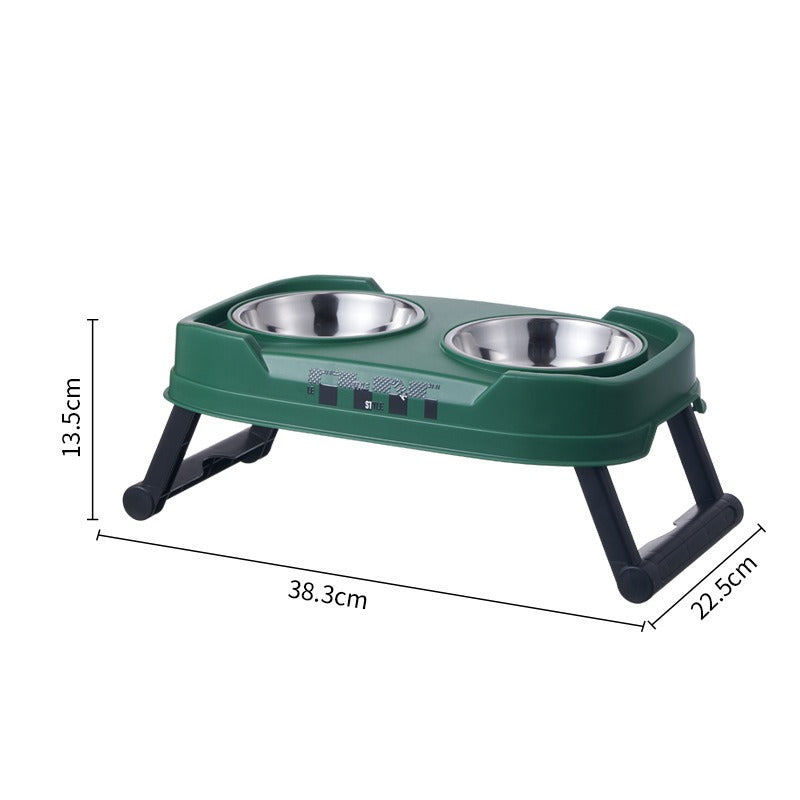 Foldable Elevated Stainless Steel  Detachable & pet bowl