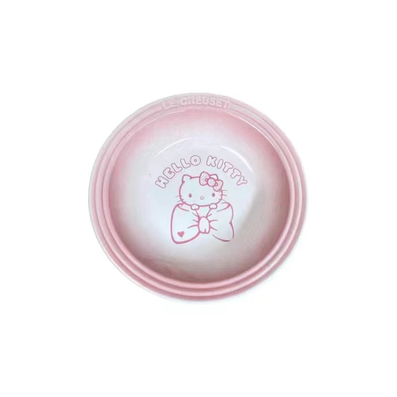 Blogger-Favorite Ceramic Macaron-Colored 15cm Round Dish, Perfect for Everyday Use by Cats and Dogs