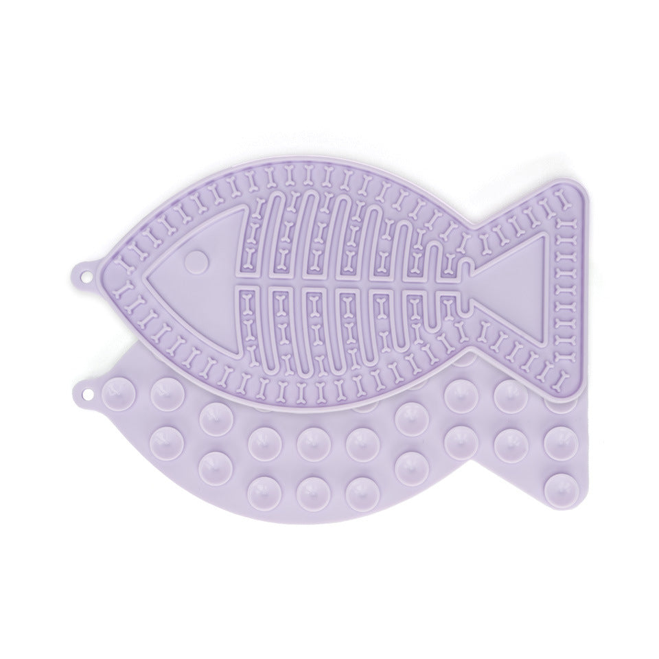 Dog & Cat Lick Mat with Suction – Fish-Shaped Slow Feeder
