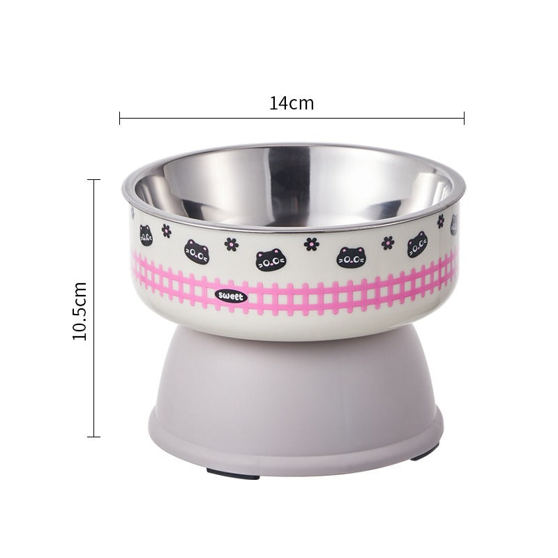 Elevated Stainless Steel Pet Bowl – Neck Relief Feeder for pets
