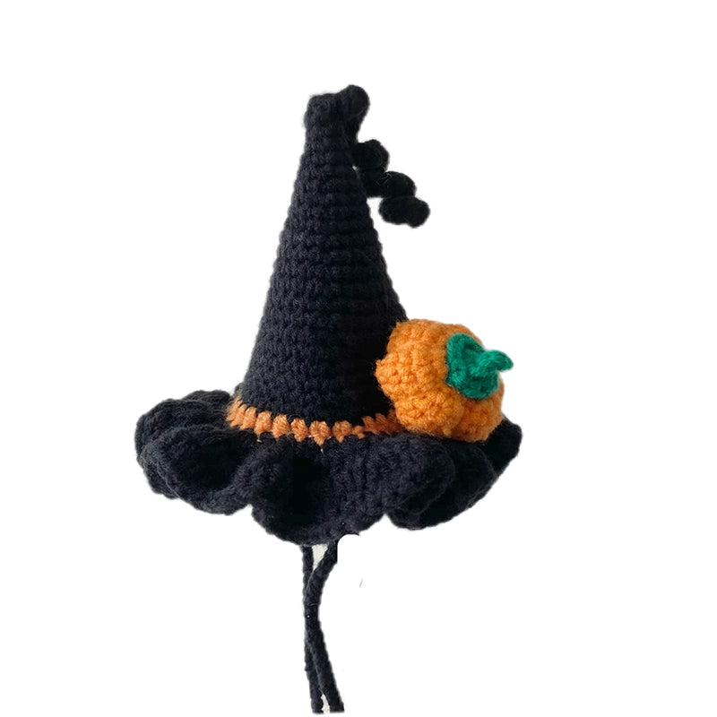 Halloween Pet Knit Collar – Handmade Cozy Neckwear for Cats & Dogs | Holiday Costume Scarf