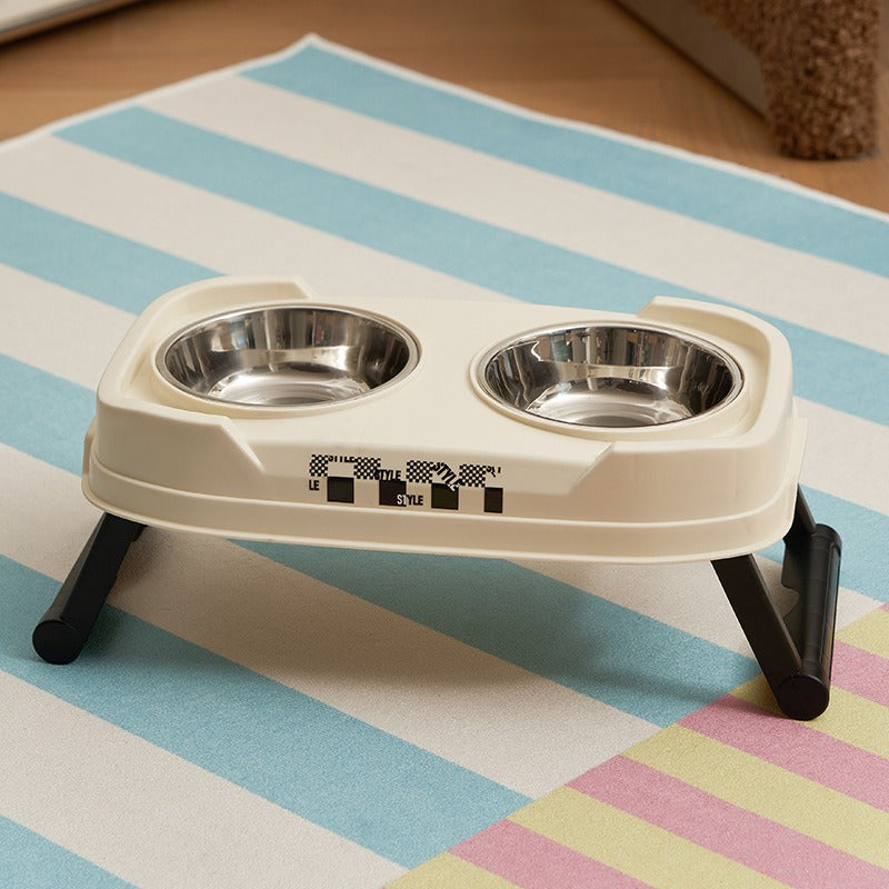 Foldable Elevated Stainless Steel  Detachable & pet bowl