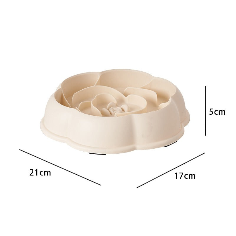 Flower Maze Slow Feeder Bowl – Anti-Choke, Durable PP Dish for Dogs