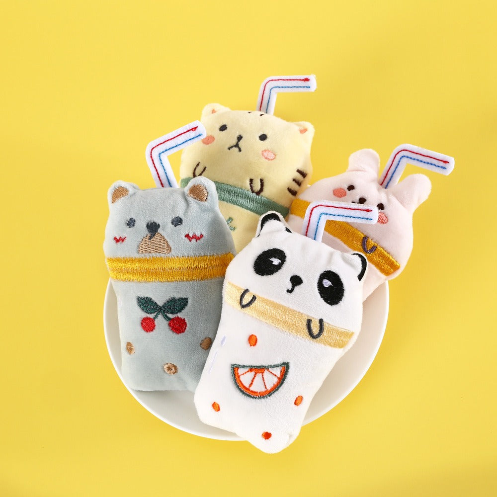 4-Pack Catnip Toys for Cats – Soft Plush Chew Toys for Biting, Kicking, and Interactive Play