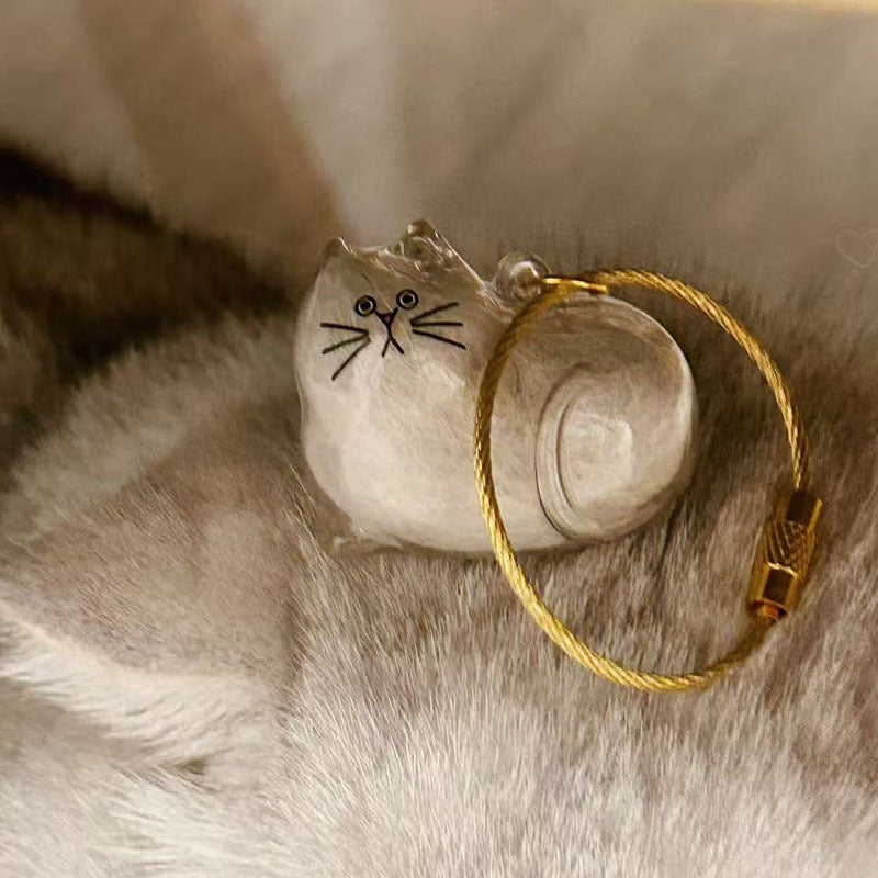 Cat Fur Keepsake Pendant – Creative Pet Hair Storage Decoration for Cat Lovers