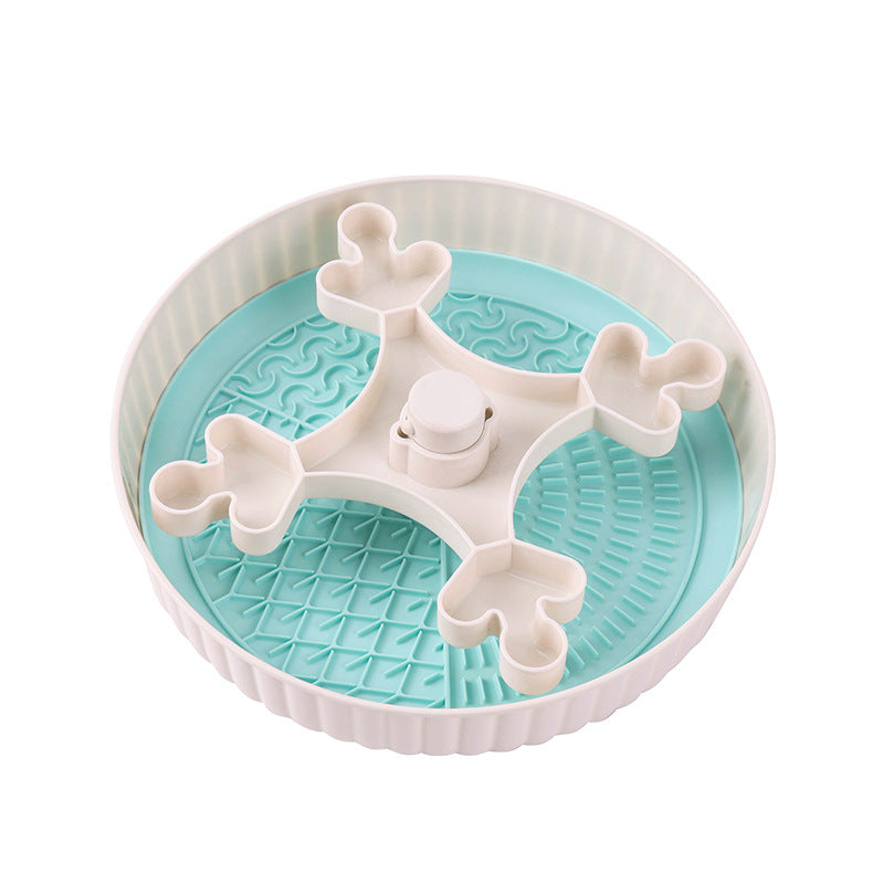 Pet slow food bowl two-in-one Suitable for cats and small dogs, designed for intelligence development and preventing vomiting.