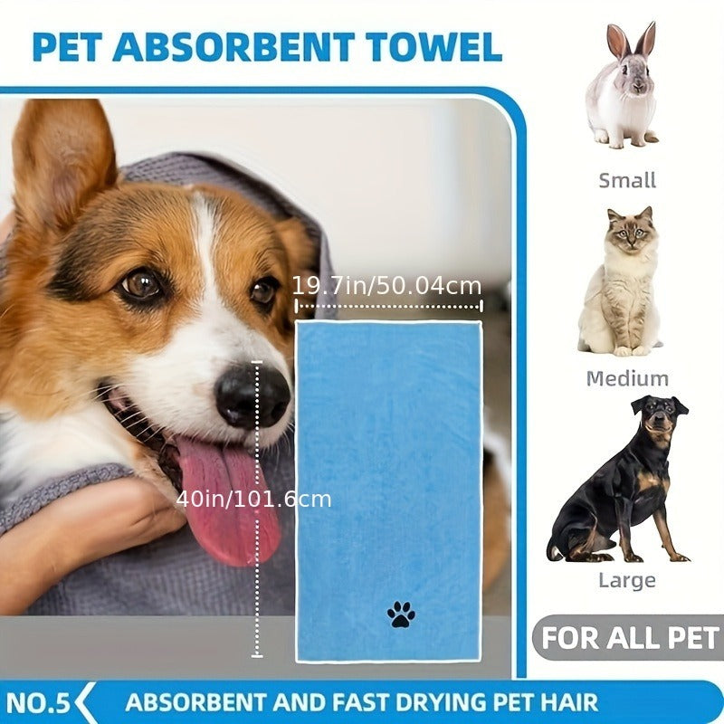 6-Piece Pet Grooming Set – Dog Bath Towel, Hair-Drying Glove & Cleaning Mitts