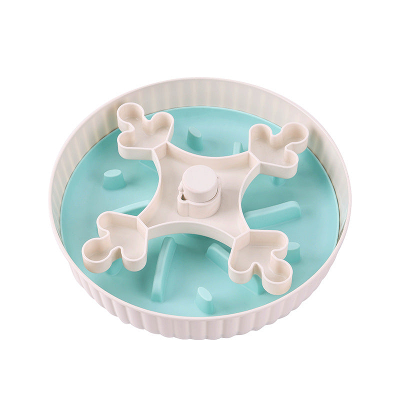 Pet slow food bowl two-in-one Suitable for cats and small dogs, designed for intelligence development and preventing vomiting.