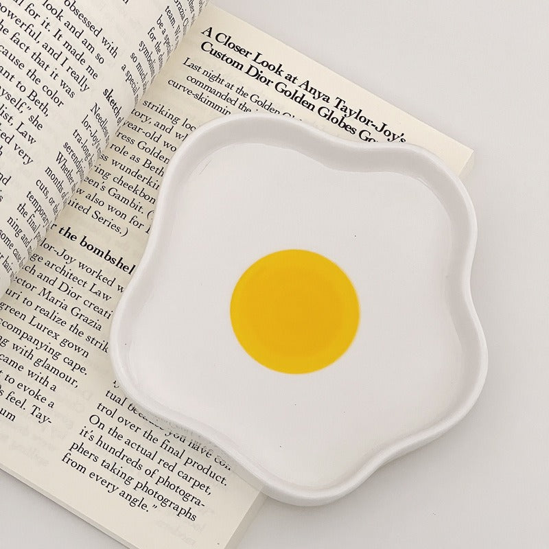 Ceramic Cat Food Bowls & Plate for Wet Food | Shallow Dish, Whisker-Friendly 16cm