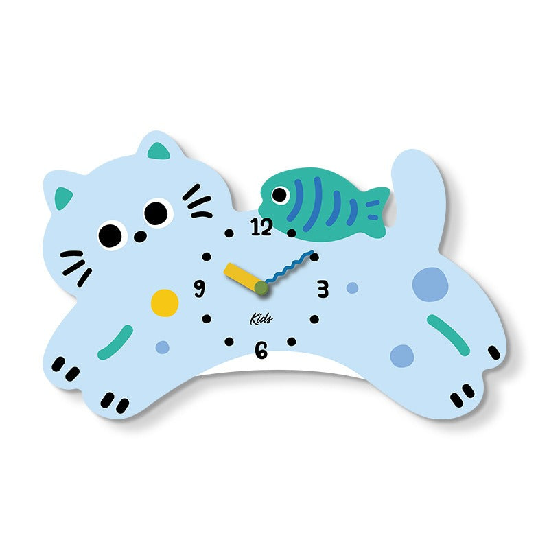 Acrylic Cat-Shaped Wall Clock | Silent Quartz Movement – Wall-Mount or Desktop