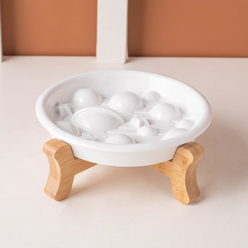 Ceramic Slow Feeder Bowl with base  for Medium & Large Dogs｜ for Pets up to 20kg