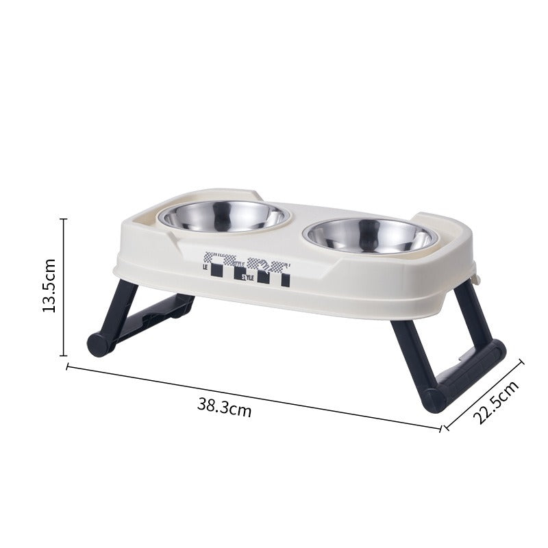 Foldable Elevated Stainless Steel  Detachable & pet bowl