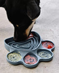 Suitable for medium and large dogs, 2-in-1 silicone licking pad, slow eating plate with suction cup, rich capacity, puzzle solving, and relieving boredom - NoKa&AuroraStone