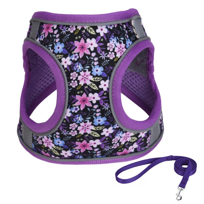 Adjustable Pet Harness Leash Set – No-Pull, Escape-Proof for Small Dogs & Cats,  Leash Included