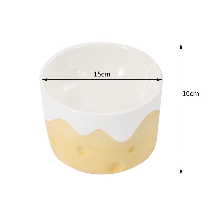 Tilted Ceramic Elevated Cat Bowl