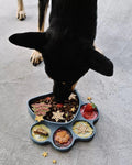 Suitable for medium and large dogs, 2-in-1 silicone licking pad, slow eating plate with suction cup, rich capacity, puzzle solving, and relieving boredom - NoKa&AuroraStone