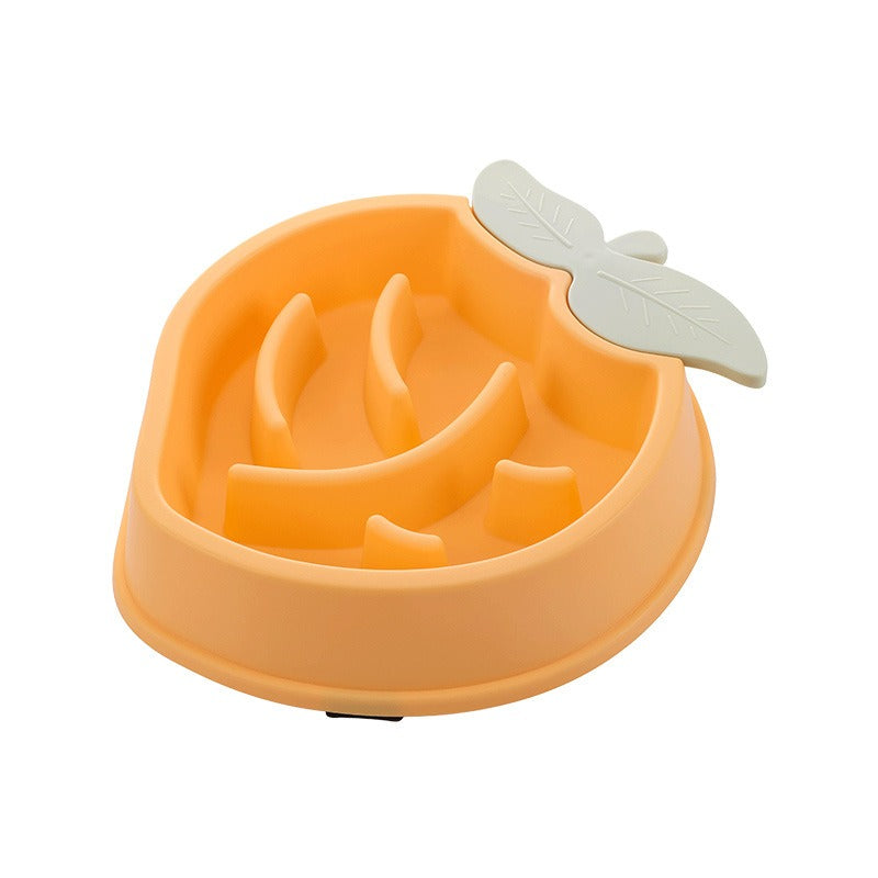 Cute Fruit Design Pet Slow Feeder Bowl – Anti-Gulping & Non-Slip