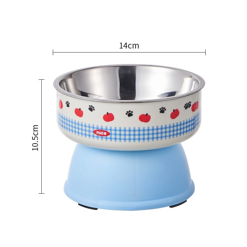 Elevated Stainless Steel Pet Bowl – Neck Relief Feeder for pets