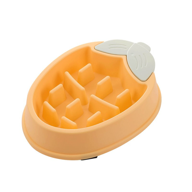 Cute Fruit Design Pet Slow Feeder Bowl – Anti-Gulping & Non-Slip