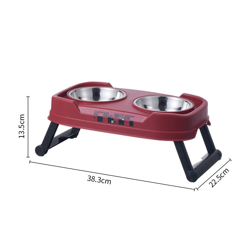 Foldable Elevated Stainless Steel  Detachable & pet bowl