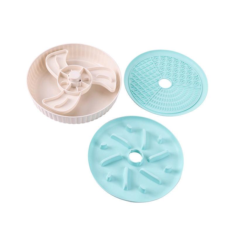 Pet slow food bowl two-in-one Suitable for cats and small dogs, designed for intelligence development and preventing vomiting. - NoKa&AuroraStone