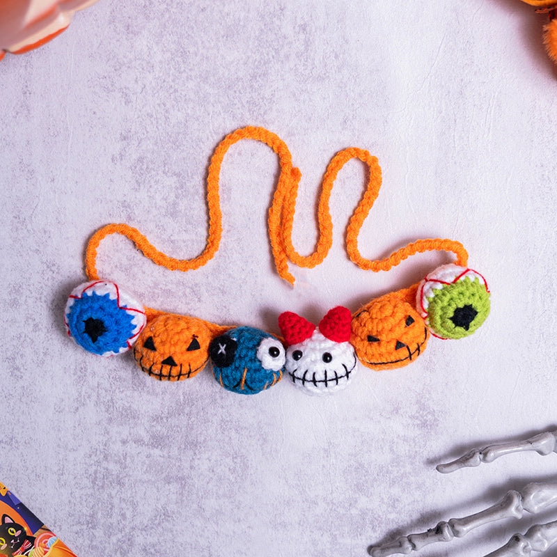 Halloween Pet Knit Collar – Handmade Cozy Neckwear for Cats & Dogs | Holiday Costume Scarf