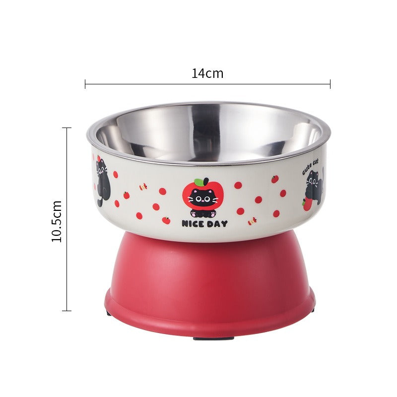 Elevated Stainless Steel Pet Bowl – Neck Relief Feeder for pets
