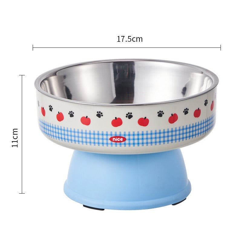 Elevated Stainless Steel Pet Bowl – Neck Relief Feeder for pets