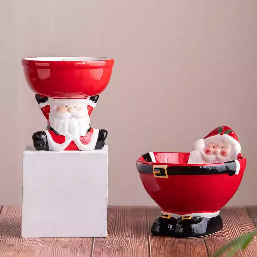 Christmas Ceramic Raised Pet Bowl
