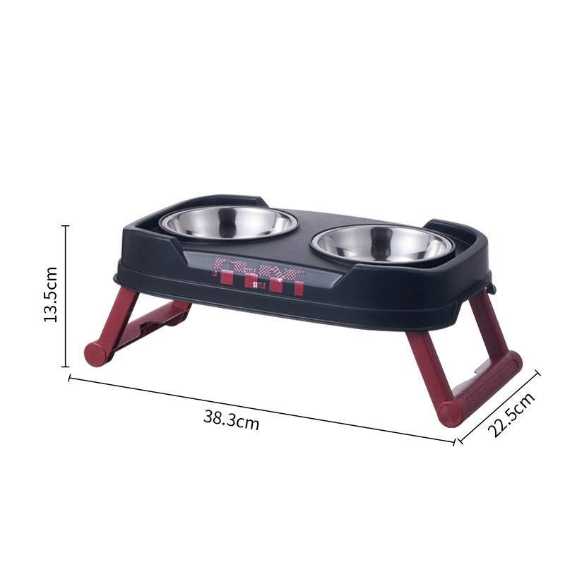 Foldable Elevated Stainless Steel  Detachable & pet bowl