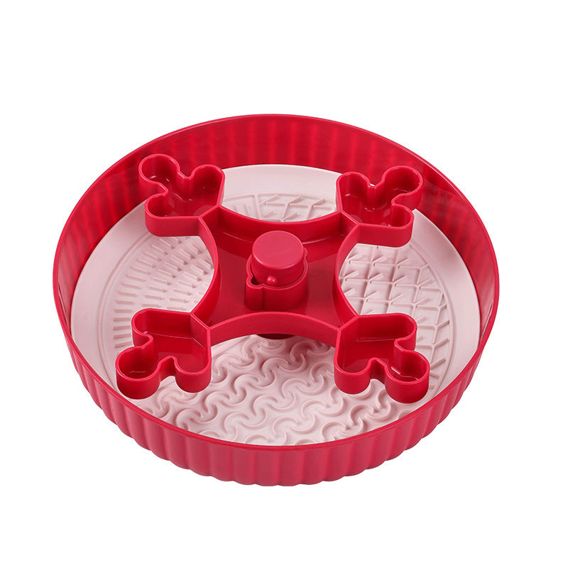 Pet slow food bowl two-in-one Suitable for cats and small dogs, designed for intelligence development and preventing vomiting.