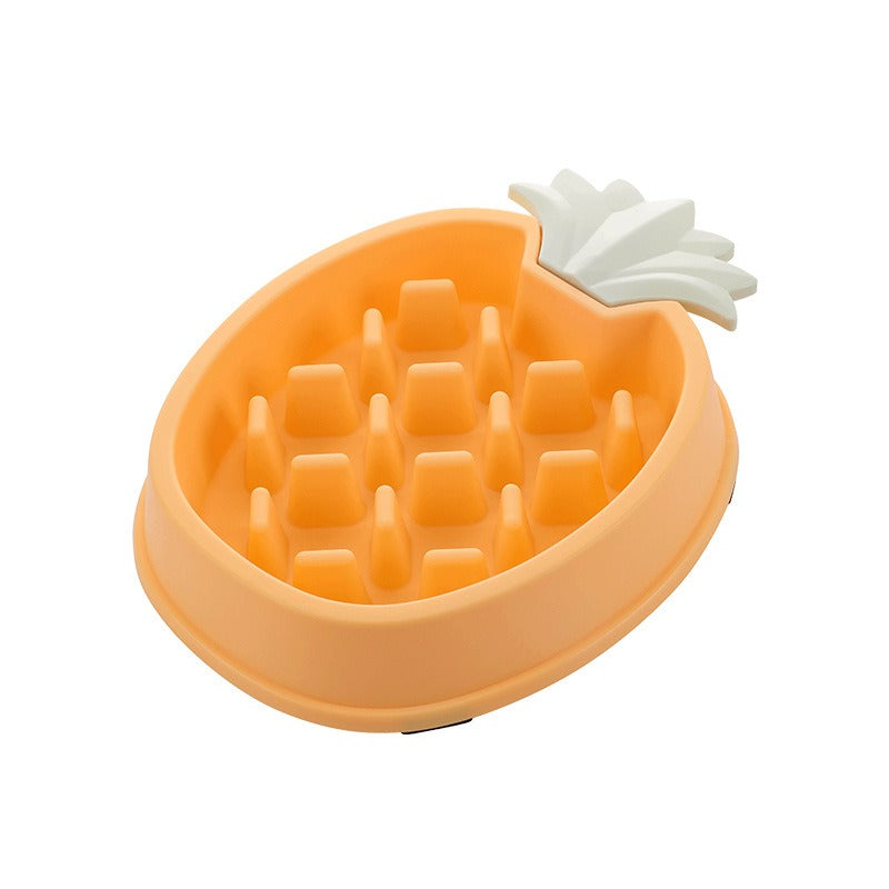 Cute Fruit Design Pet Slow Feeder Bowl – Anti-Gulping & Non-Slip