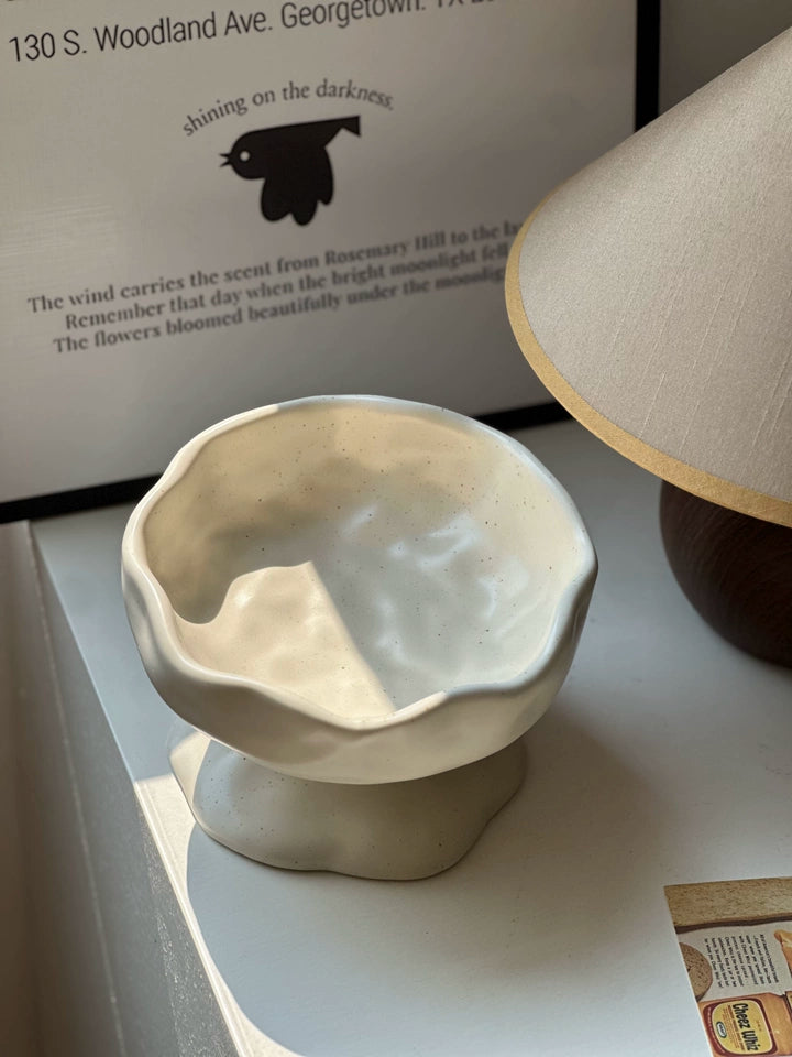 Ink-Style Ceramic Elevated Pet Bowl – Tilted Slow Feeder, Anti-Choke, Suitable for Cats and Dogs