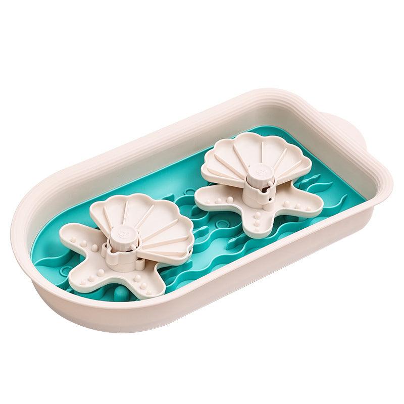 Universal for Dogs and Cats, Ocean Series Pet Multi-Functional Bowl, Slow Feeding Dog Bowl, Rotating Puzzle, Removable and Washable, High Edge Surround for Anti-Knock, Slow Feeding Bowl, Anti-Splash - NoKa&AuroraStone