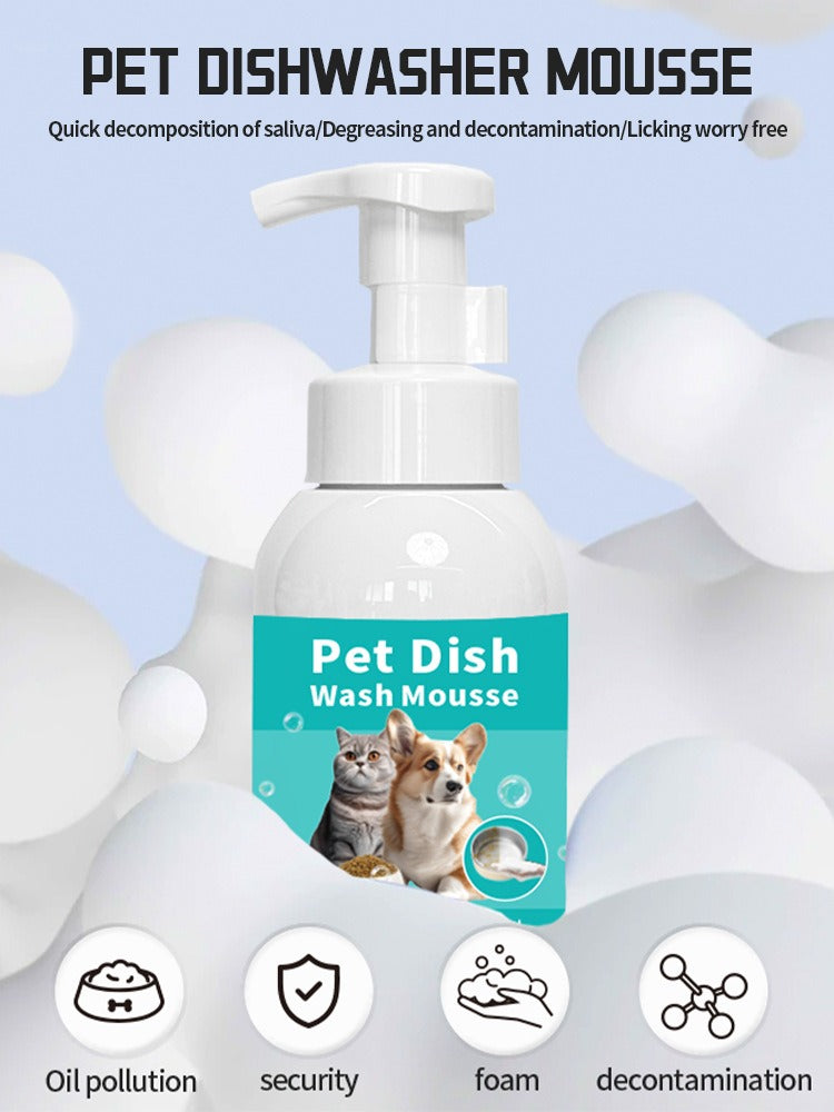 Pet Bowl Cleaning Mousse – Gentle, Food-Safe Foam Cleaner for Pet Dishes, Bottles & Feeders