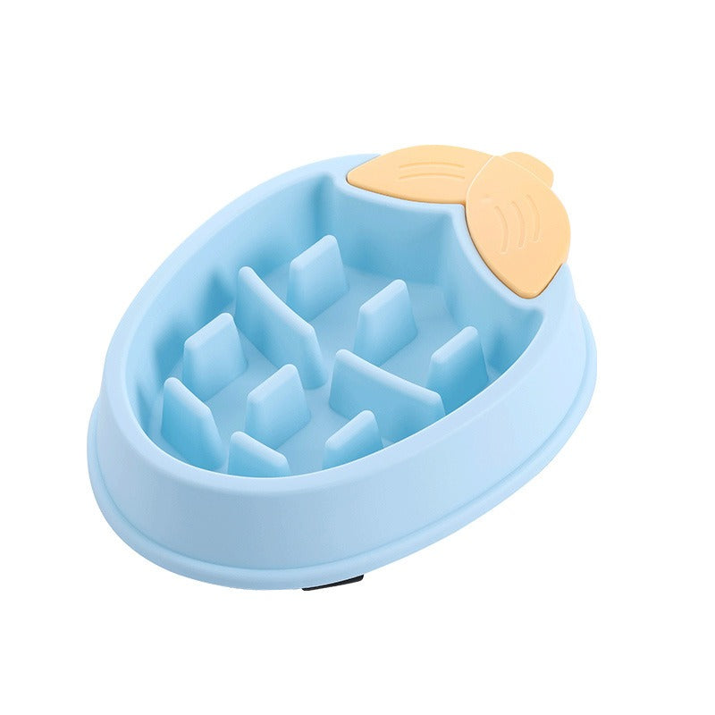 Cute Fruit Design Pet Slow Feeder Bowl – Anti-Gulping & Non-Slip