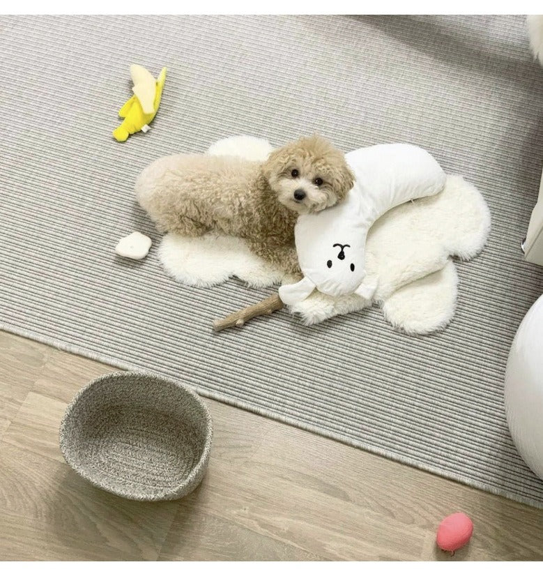 Linen & Cotton Pet Pillow – Soft Breathable Cushion for Dogs and Cats