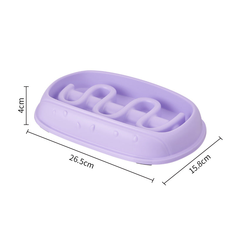 Durable Anti-Slip Slow Feeder Bowl – Anti-Choke Design for Cats & Dogs