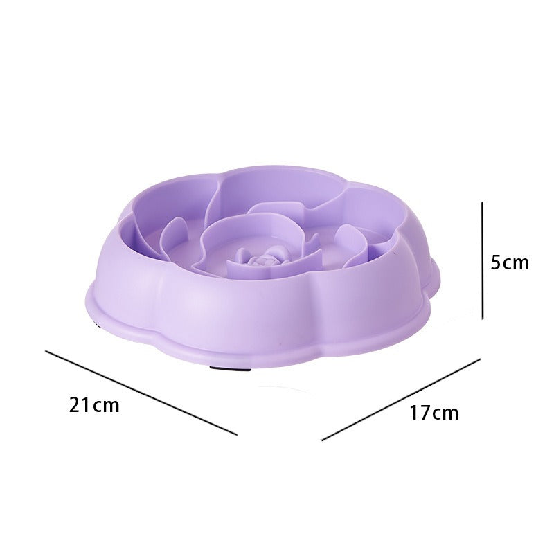 Flower Maze Slow Feeder Bowl – Anti-Choke, Durable PP Dish for Dogs