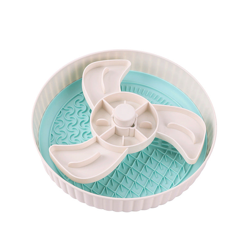 Pet slow food bowl two-in-one Suitable for cats and small dogs, designed for intelligence development and preventing vomiting.