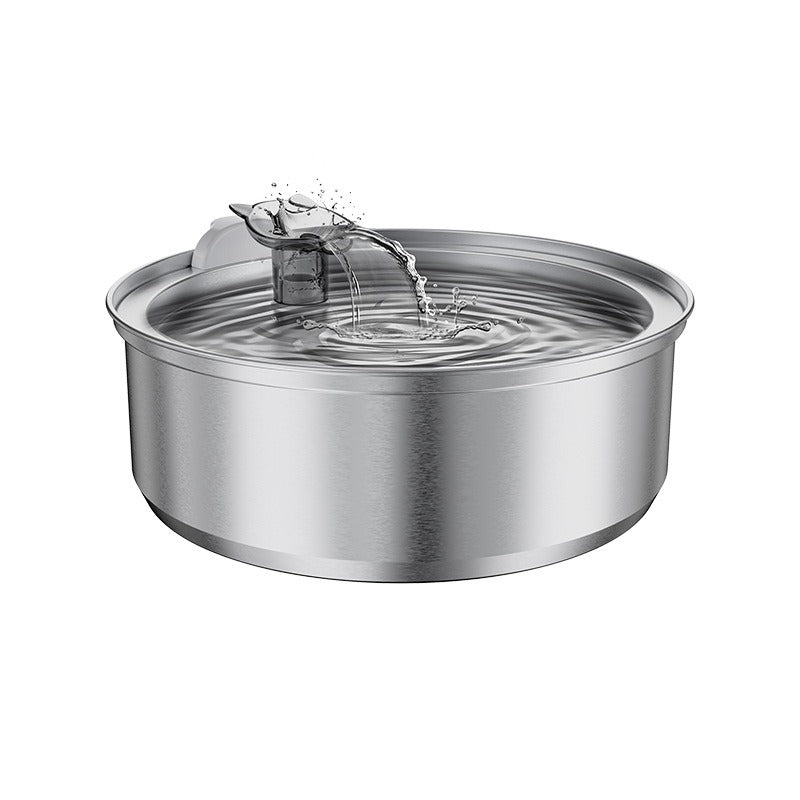 Large Capacity Stainless Steel Pet Water Fountain with Dual Outlets  3L 4L 8L