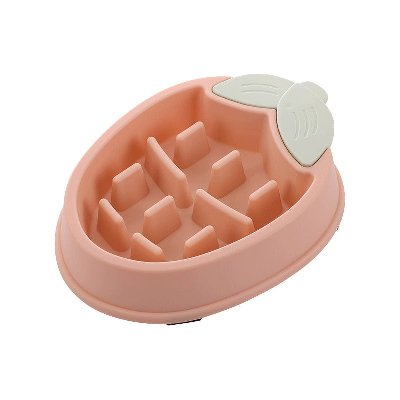 Cute Fruit Design Pet Slow Feeder Bowl – Anti-Gulping & Non-Slip