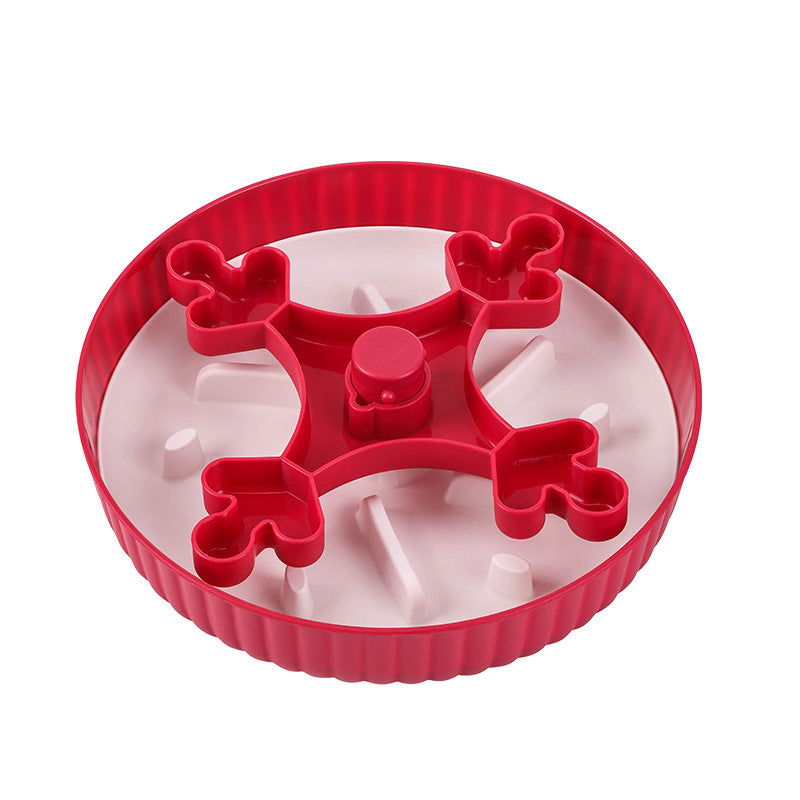 Pet slow food bowl two-in-one Suitable for cats and small dogs, designed for intelligence development and preventing vomiting.