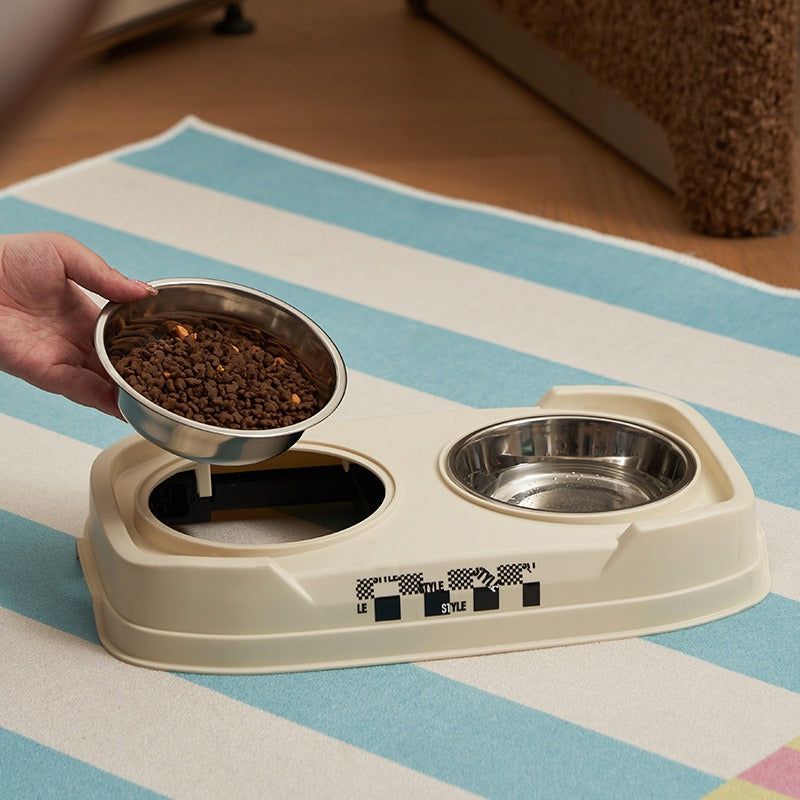 Foldable Elevated Stainless Steel  Detachable & pet bowl
