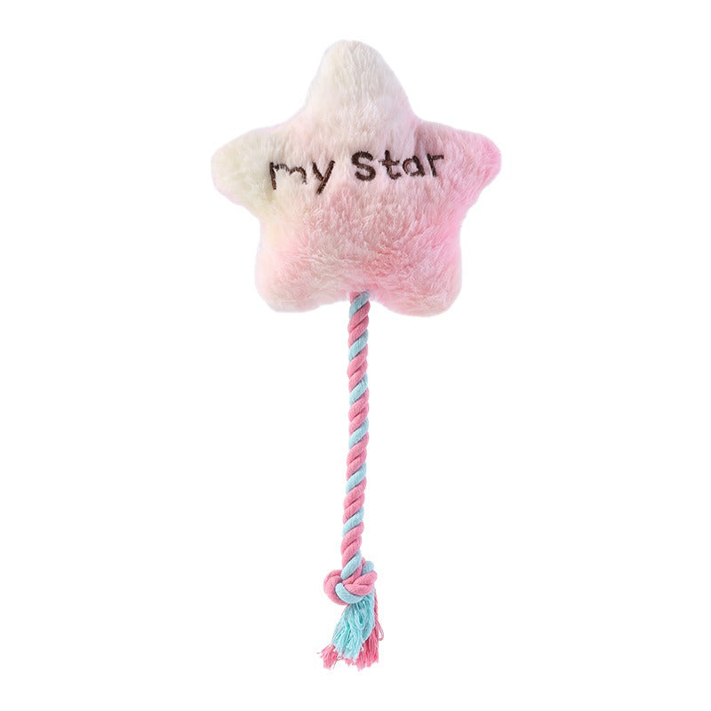 Plush Tug-of-War Chew Toy for Dogs – Durable Interactive Rope Toy with Soft Surface for Teething and Training