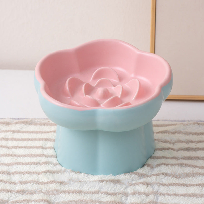 Elevated Ceramic Slow Feeder Bowl cat&small dog｜Anti-Choke Raised Dish – view 6