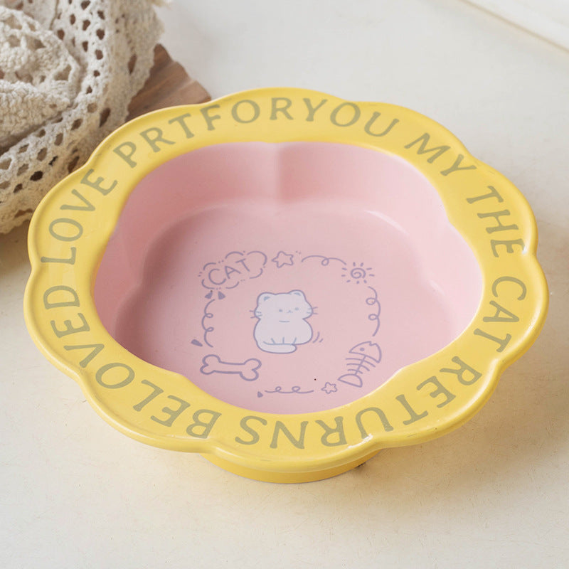 6-Inch Ceramic Cat Plate 200ml – Matte Finish Pet Bowl for Cats & Small Dogs